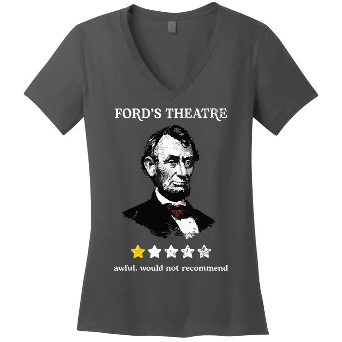 Fords Theater Presidential History Abe Lincoln Funny Women's V-Neck T-Shirt