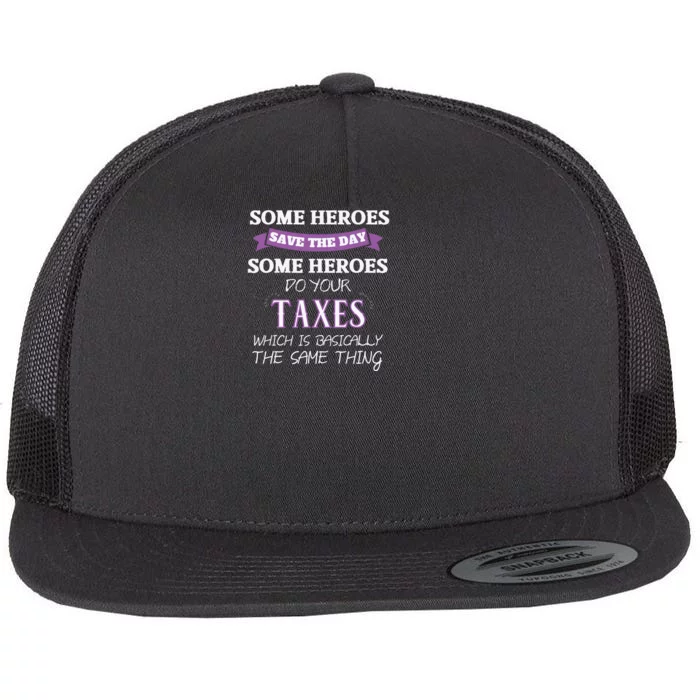 Funny Tax Preparer Income Tax Professional Cpa Gift Flat Bill Trucker Hat