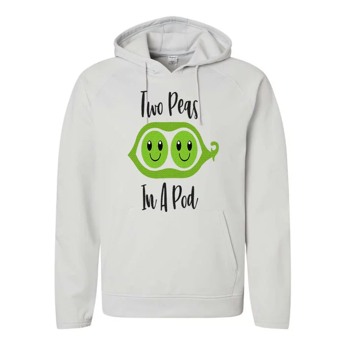 Funny Two Peas In A Pod Pea Costum Performance Fleece Hoodie