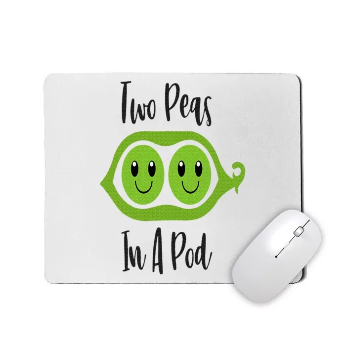 Funny Two Peas In A Pod Pea Costum Mousepad