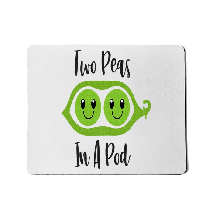 Funny Two Peas In A Pod Pea Costum Mousepad