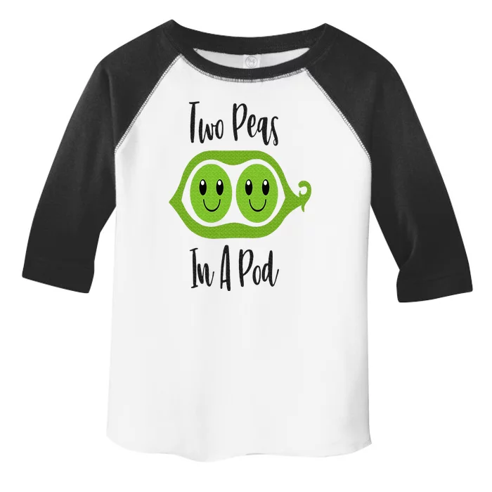 Funny Two Peas In A Pod Pea Costum Toddler Fine Jersey T-Shirt