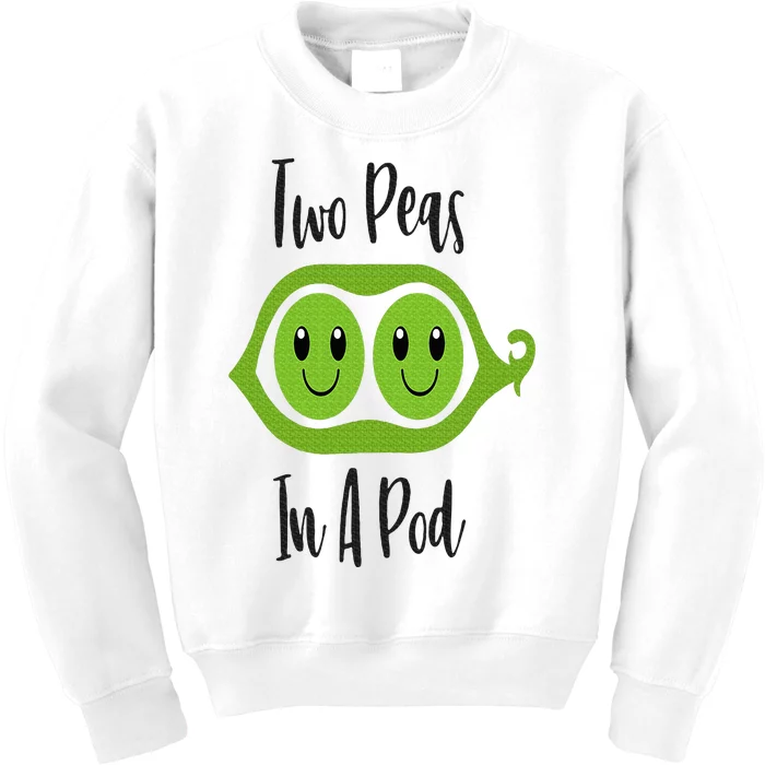 Funny Two Peas In A Pod Pea Costum Kids Sweatshirt