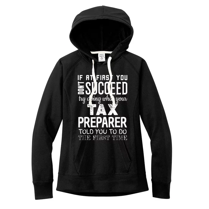 Funny Tax Preparer Success Gifts Tax Season Women's Fleece Hoodie