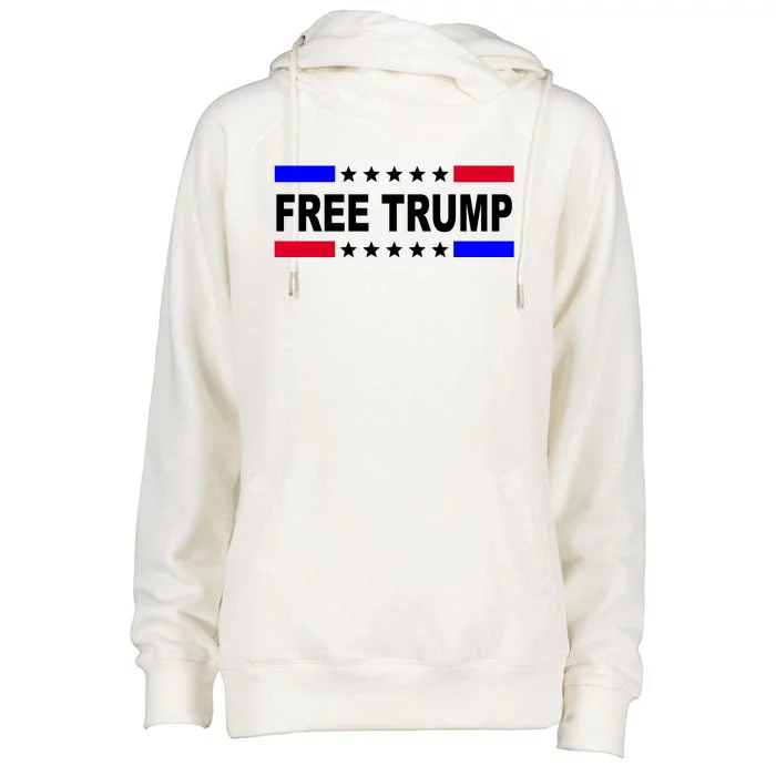 Free Trump Pro Donald Trump USA Election Womens Funnel Neck Pullover Hood