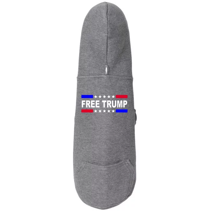 Free Trump Pro Donald Trump USA Election Doggie 3-End Fleece Hoodie