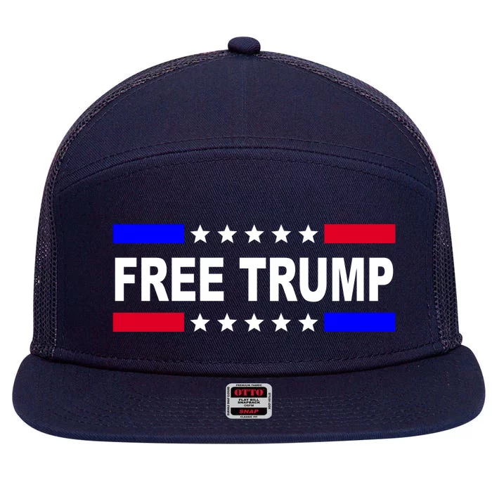 Free Trump Pro Donald Trump USA Election 7 Panel Mesh Trucker Snapback Hat