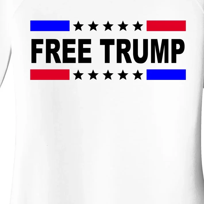 Free Trump Pro Donald Trump USA Election Women's Perfect Tri Tunic Long Sleeve Shirt