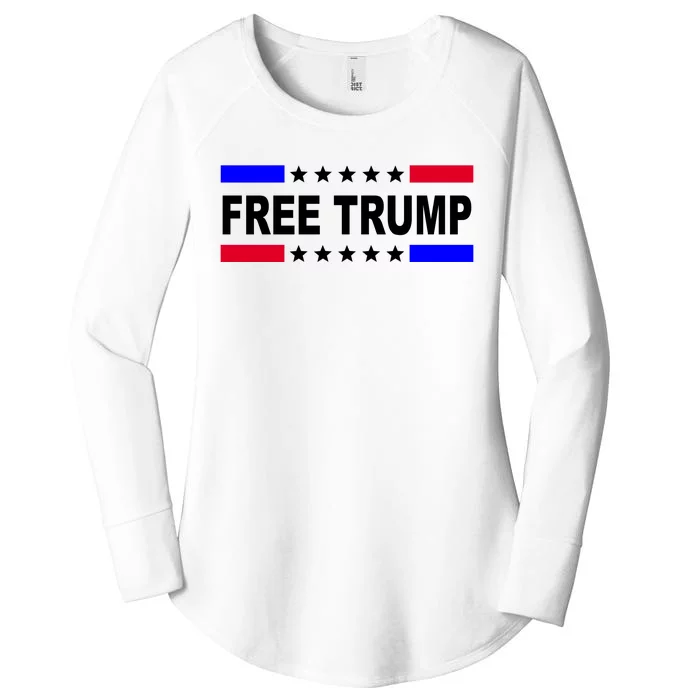 Free Trump Pro Donald Trump USA Election Women's Perfect Tri Tunic Long Sleeve Shirt