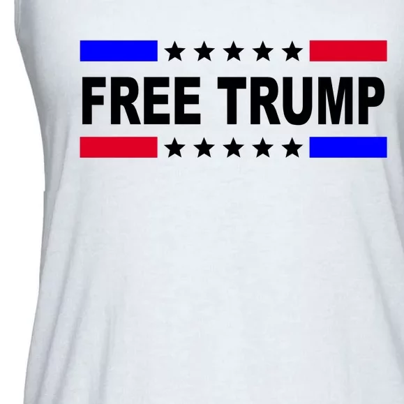 Free Trump Pro Donald Trump USA Election Ladies Essential Flowy Tank