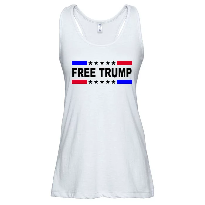 Free Trump Pro Donald Trump USA Election Ladies Essential Flowy Tank