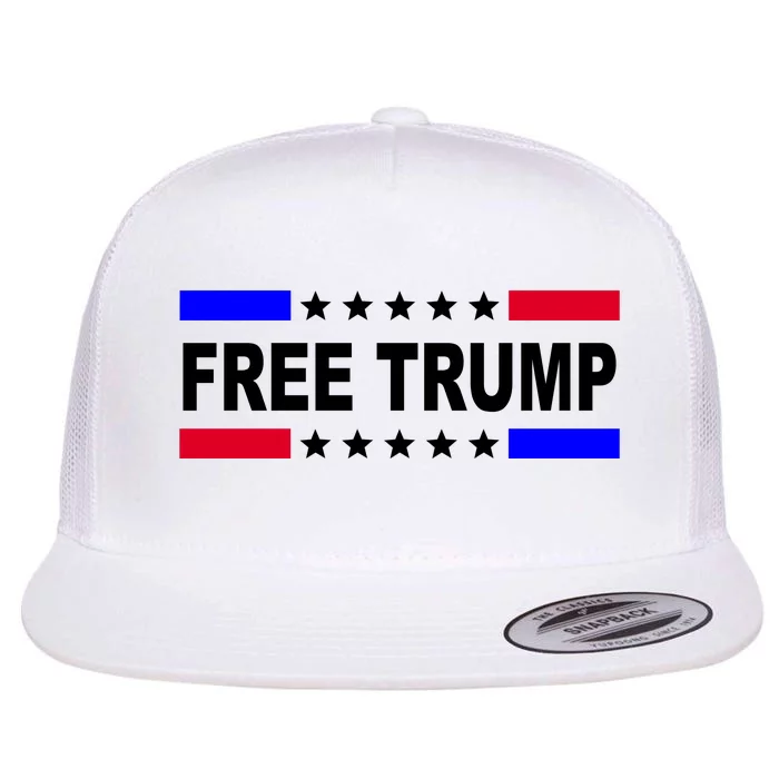 Free Trump Pro Donald Trump USA Election Flat Bill Trucker Hat