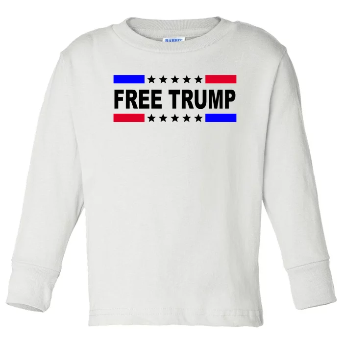 Free Trump Pro Donald Trump USA Election Toddler Long Sleeve Shirt