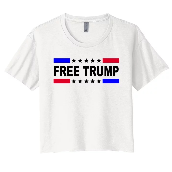 Free Trump Pro Donald Trump USA Election Women's Crop Top Tee