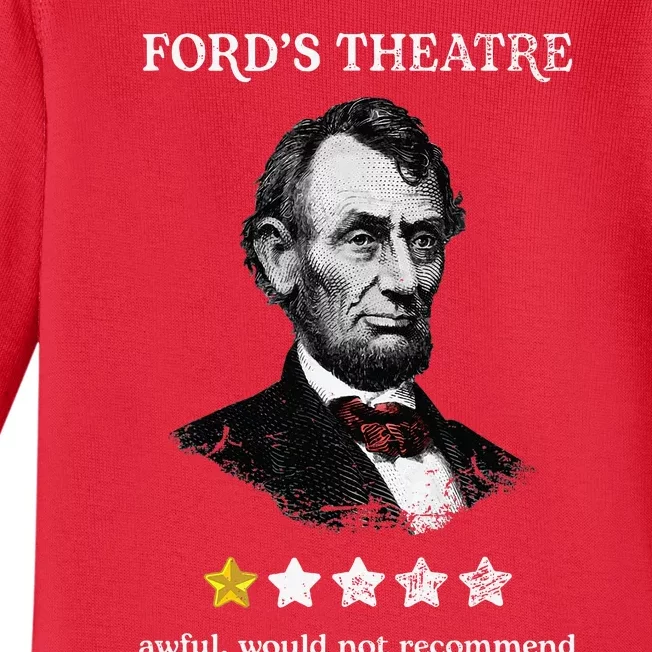 FordS Theater Presidential History Abe Lincoln Baby Long Sleeve Bodysuit