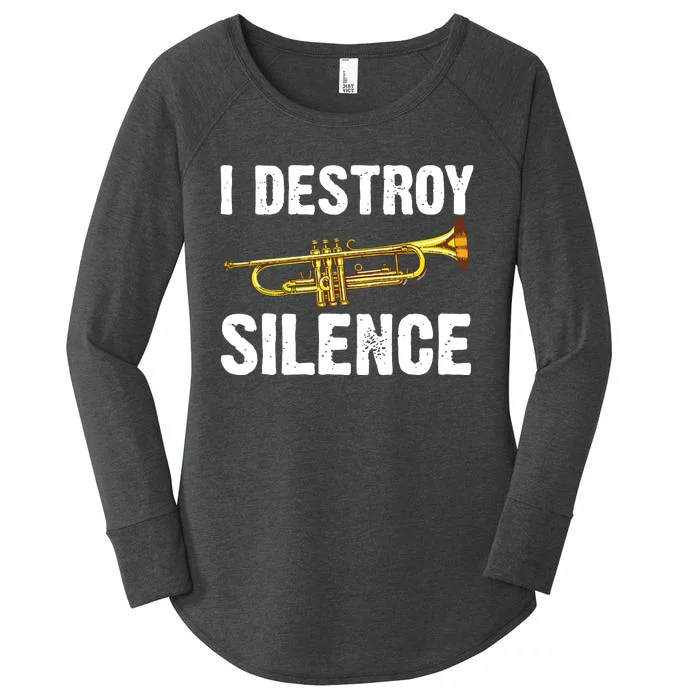 Funny Trumpet Player Art For Men Women Trumpeter Orchestra Women's Perfect Tri Tunic Long Sleeve Shirt