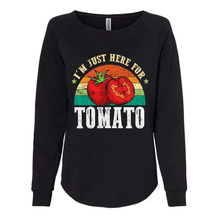 Funny Tomato Plant Based Gardener Veggie Pun Retro Tomatoes Womens California Wash Sweatshirt