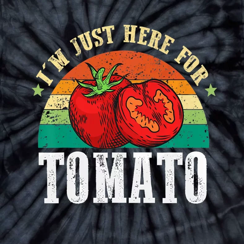 Funny Tomato Plant Based Gardener Veggie Pun Retro Tomatoes Tie-Dye T-Shirt