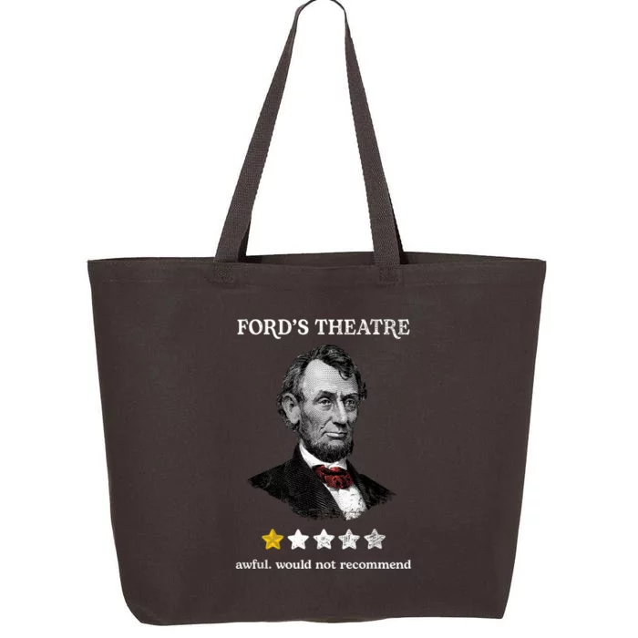 Fords Theater Presidential History Abe Lincoln Funny 25L Jumbo Tote