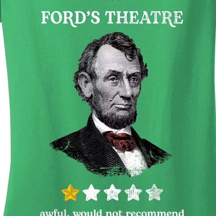 Fords Theater Presidential History Abe Lincoln Funny Women's V-Neck T-Shirt