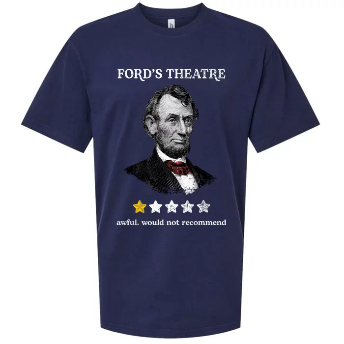 Fords Theater Presidential History Abe Lincoln Funny Sueded Cloud Jersey T-Shirt