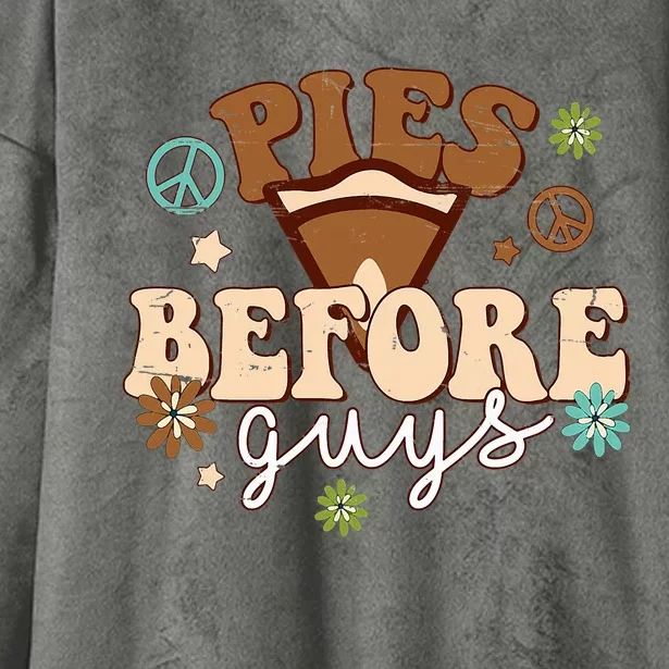 Funny Thanksgiving Pies Before Guys Hooded Wearable Blanket