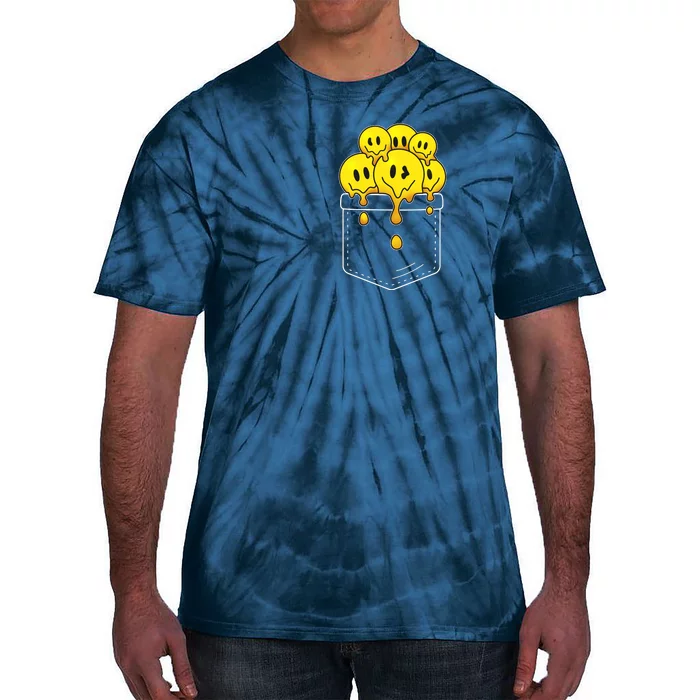 Funny Trippy Pocket Full Of Smiles Tie-Dye T-Shirt