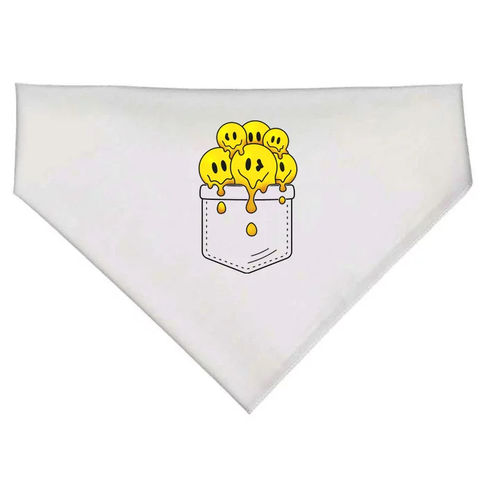 Funny Trippy Pocket Full Of Smiles USA-Made Doggie Bandana