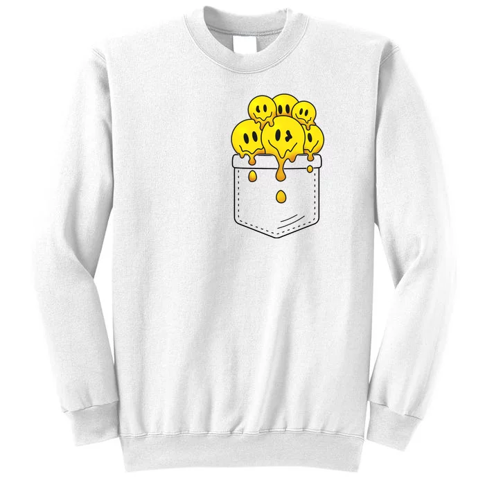 Funny Trippy Pocket Full Of Smiles Sweatshirt