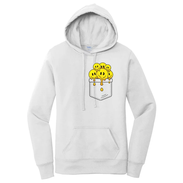 Funny Trippy Pocket Full Of Smiles Women's Pullover Hoodie