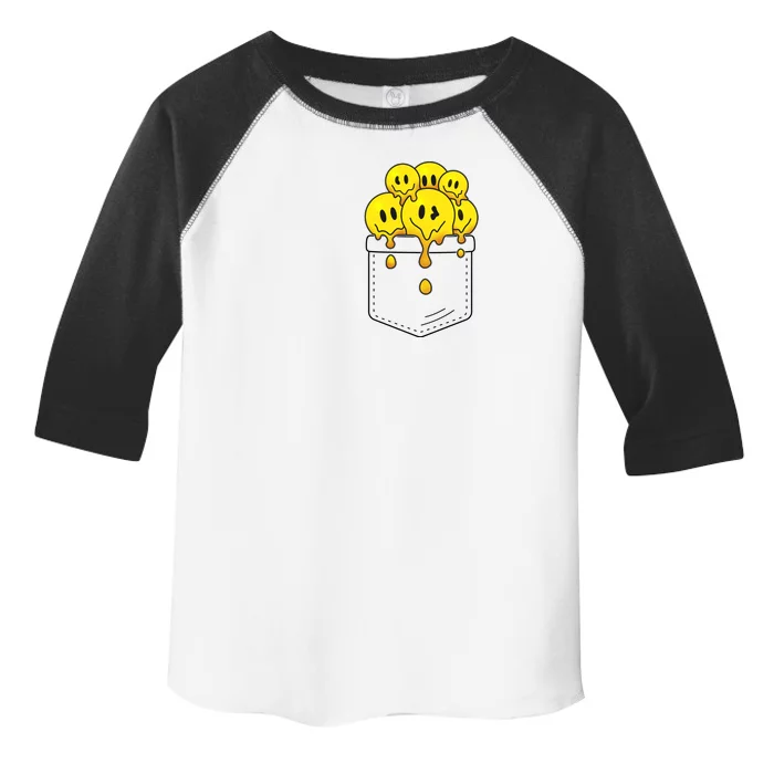 Funny Trippy Pocket Full Of Smiles Toddler Fine Jersey T-Shirt