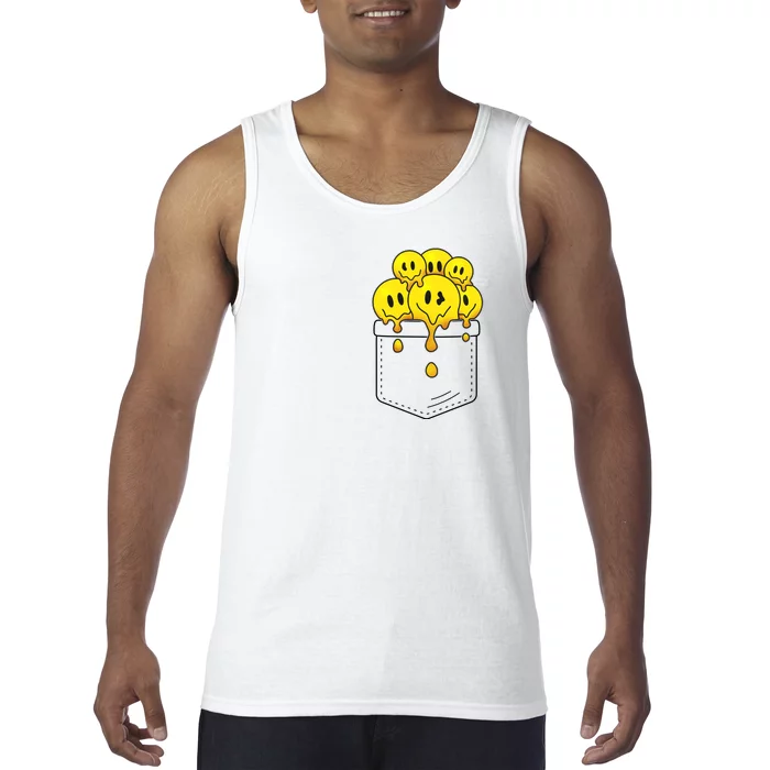 Funny Trippy Pocket Full Of Smiles Tank Top