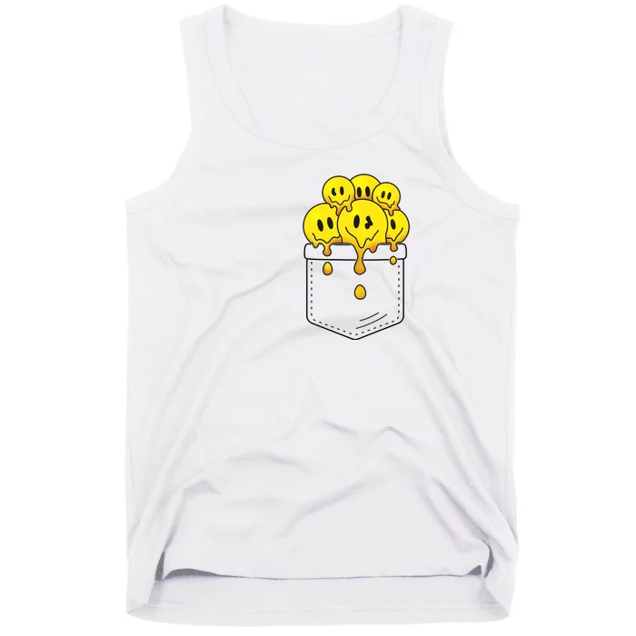 Funny Trippy Pocket Full Of Smiles Tank Top