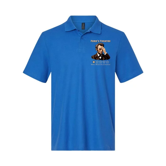 Fords Theater Presidential History Abe Lincoln Funny Softstyle Adult Sport Polo