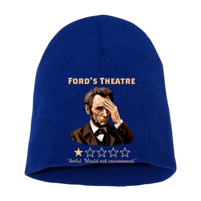 Fords Theater Presidential History Abe Lincoln Funny Short Acrylic Beanie