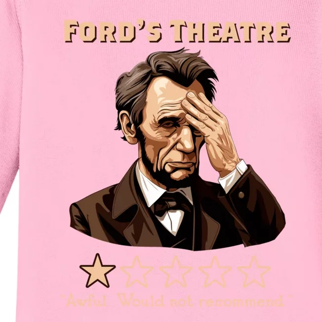 Fords Theater Presidential History Abe Lincoln Funny Baby Long Sleeve Bodysuit