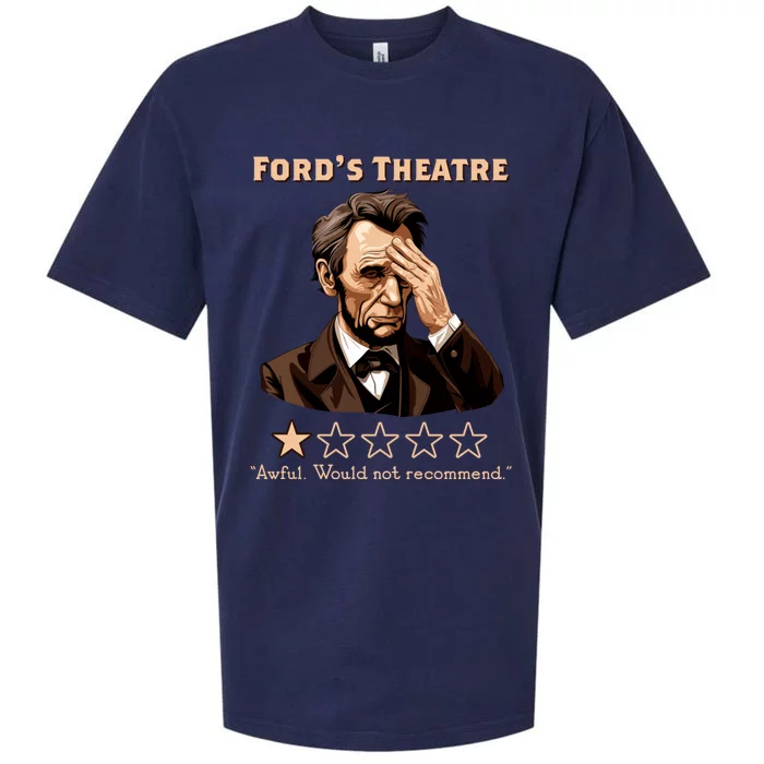 Fords Theater Presidential History Abe Lincoln Funny Sueded Cloud Jersey T-Shirt