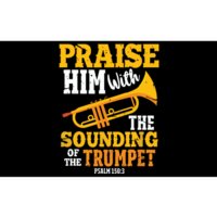 Funny Trumpet Player Christian Psalm Marching Band Bumper Sticker