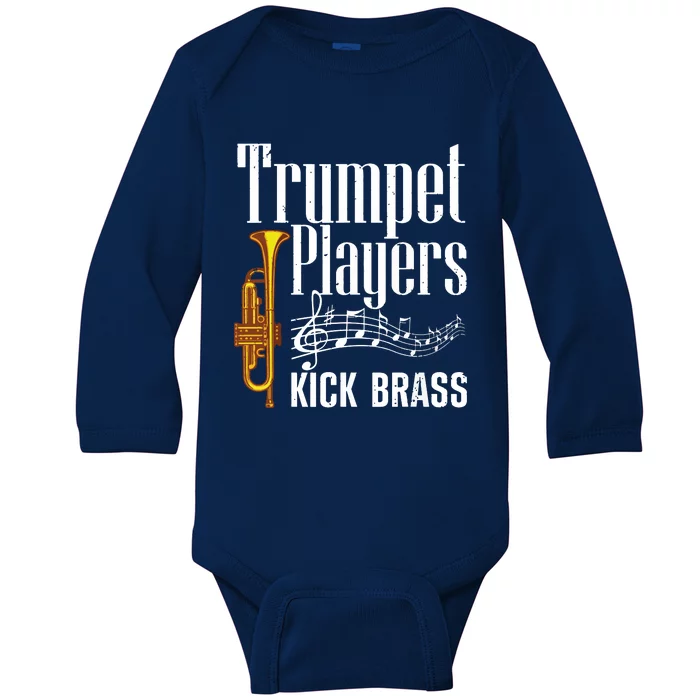 Funny Trumpet Player For Men Women Trumpet Brass Instrument Baby Long Sleeve Bodysuit