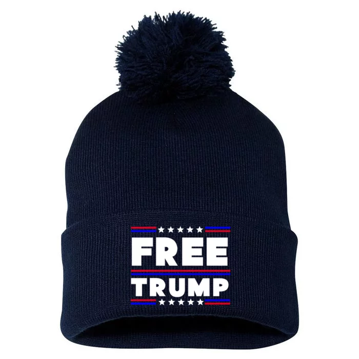 Free Trump Pro Donald Trump Election Pom Pom 12in Knit Beanie