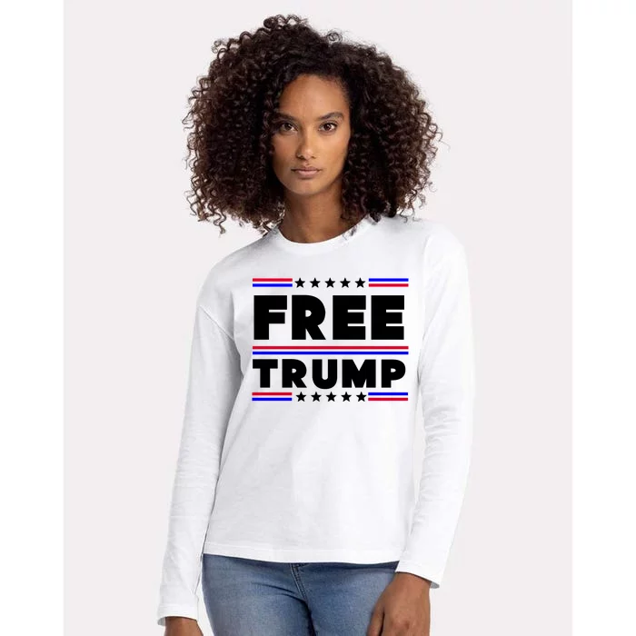 Free Trump Pro Donald Trump Election Womens Cotton Relaxed Long Sleeve T-Shirt