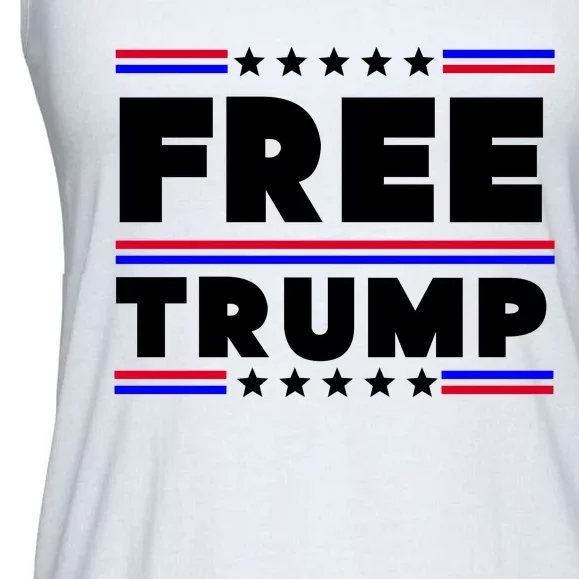 Free Trump Pro Donald Trump Election Ladies Essential Flowy Tank