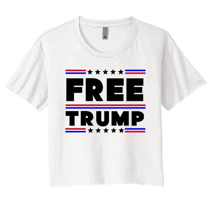 Free Trump Pro Donald Trump Election Women's Crop Top Tee