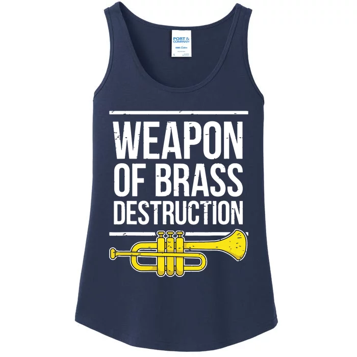 Funny Trumpet Player Marching Band Trumpeter Brass Player Ladies Essential Tank