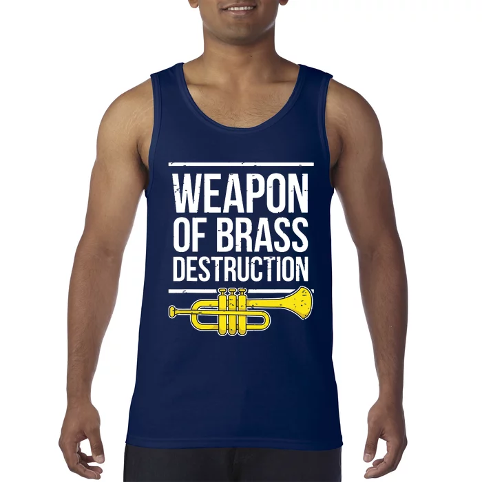 Funny Trumpet Player Marching Band Trumpeter Brass Player Tank Top