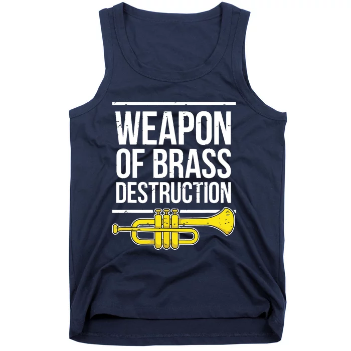 Funny Trumpet Player Marching Band Trumpeter Brass Player Tank Top