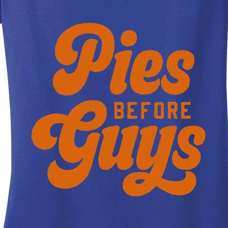 Funny Thanksgiving Pies Before Guys For Funny And Women's V-Neck T-Shirt