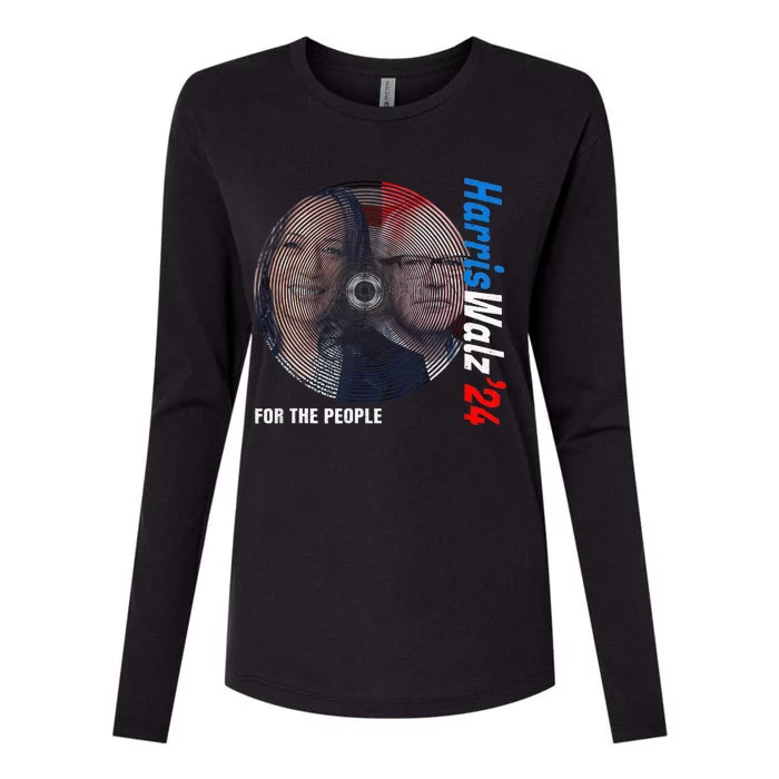 For The People Kamala Harris Tim Waltz 2024 Womens Cotton Relaxed Long Sleeve T-Shirt