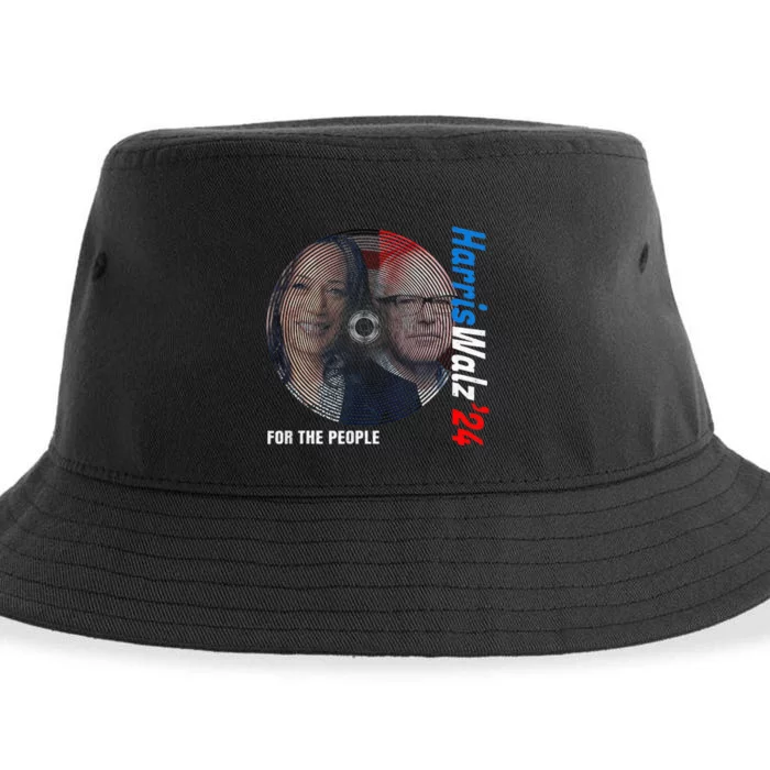 For The People Kamala Harris Tim Waltz 2024 Sustainable Bucket Hat