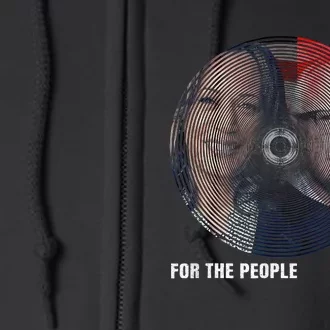 For The People Kamala Harris Tim Waltz 2024 Full Zip Hoodie